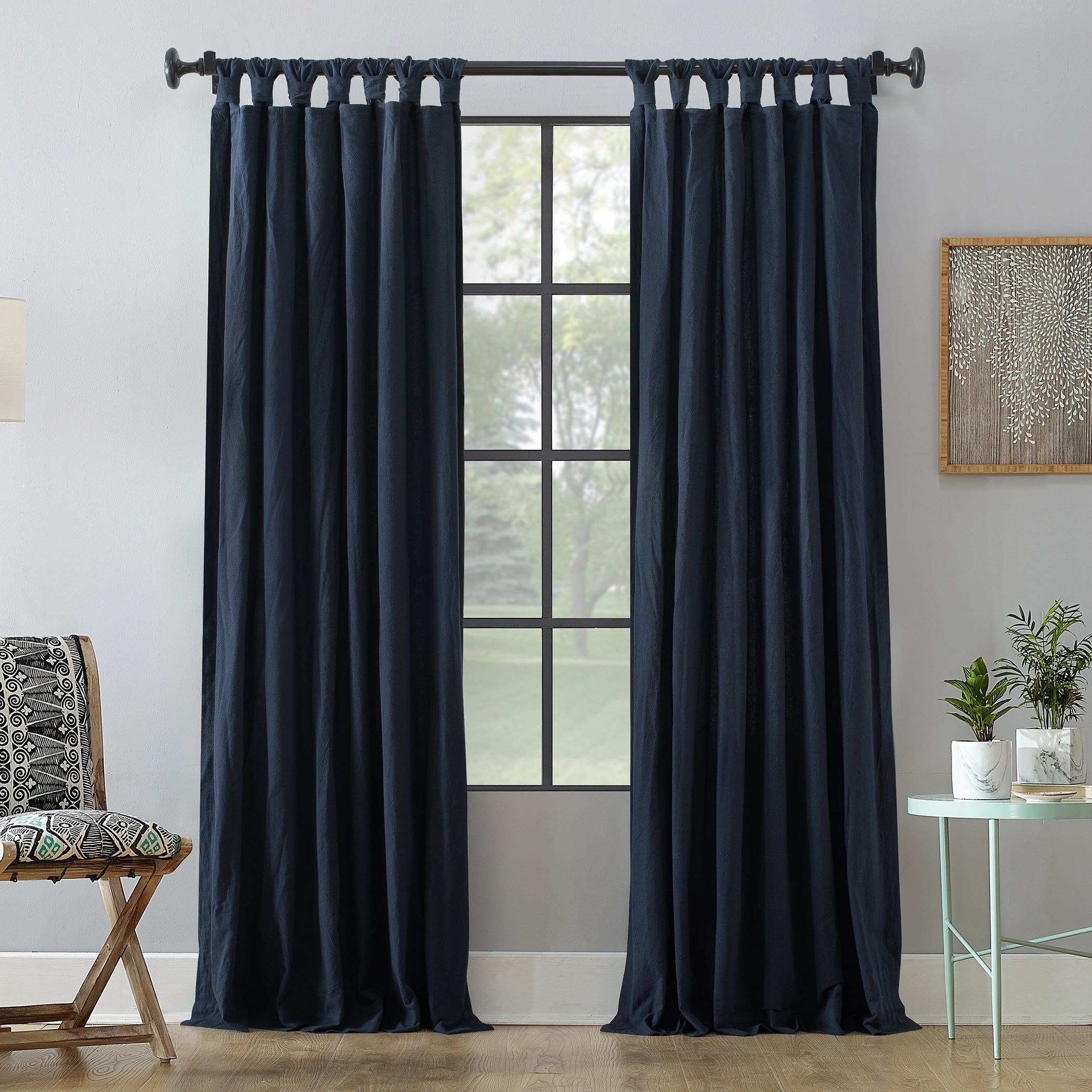 Archaeo Washed Cotton Twist Tab Single Curtain Panel Single Panel