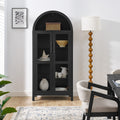 Arched Storage Cabinet Display Cabinet With Shelves Hallway Cabinet Entryway Cabinet With Led Light