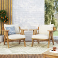 Arcola Outdoor Acacia Wood Club Chairs With Cushions Set 2 By Christopher Knight Home