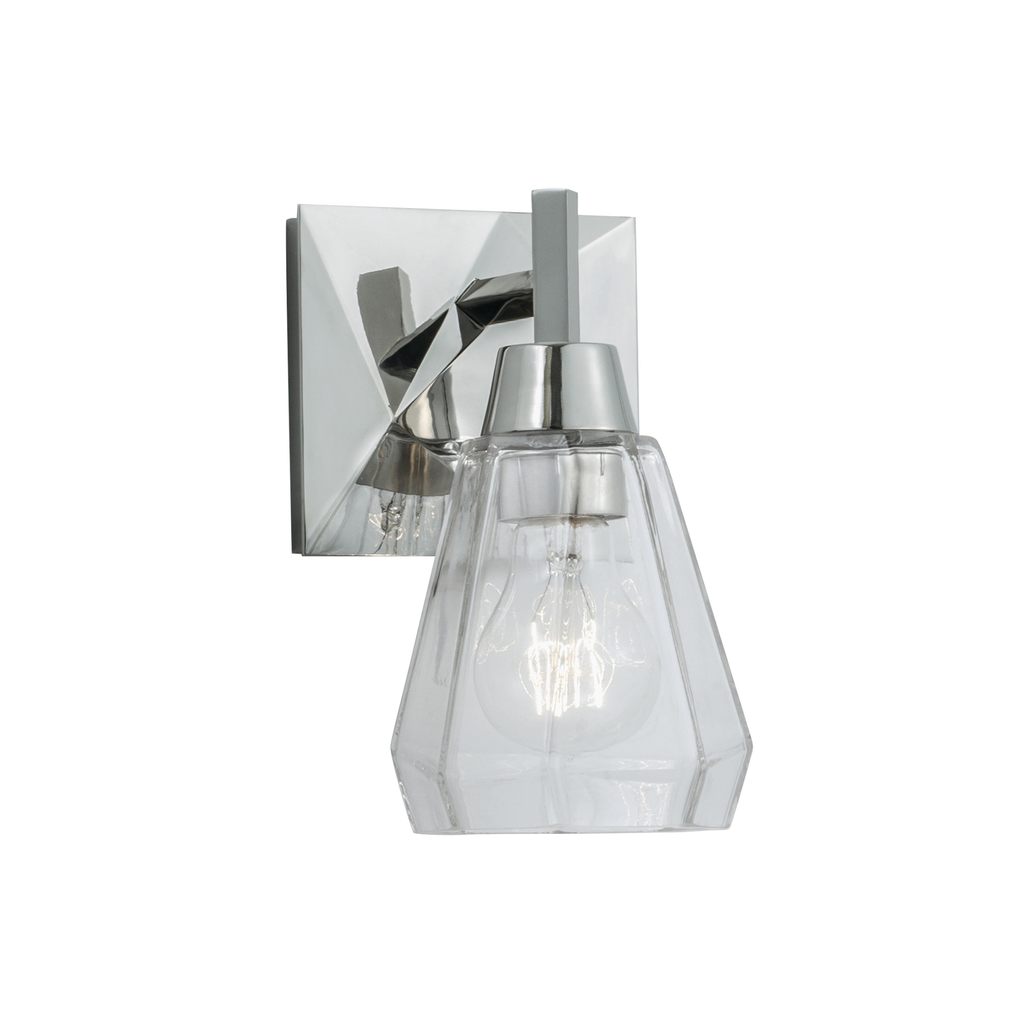 Arctic 8.5 High 1 Light Sconce Polished Nickel 8.5 Inch Tall