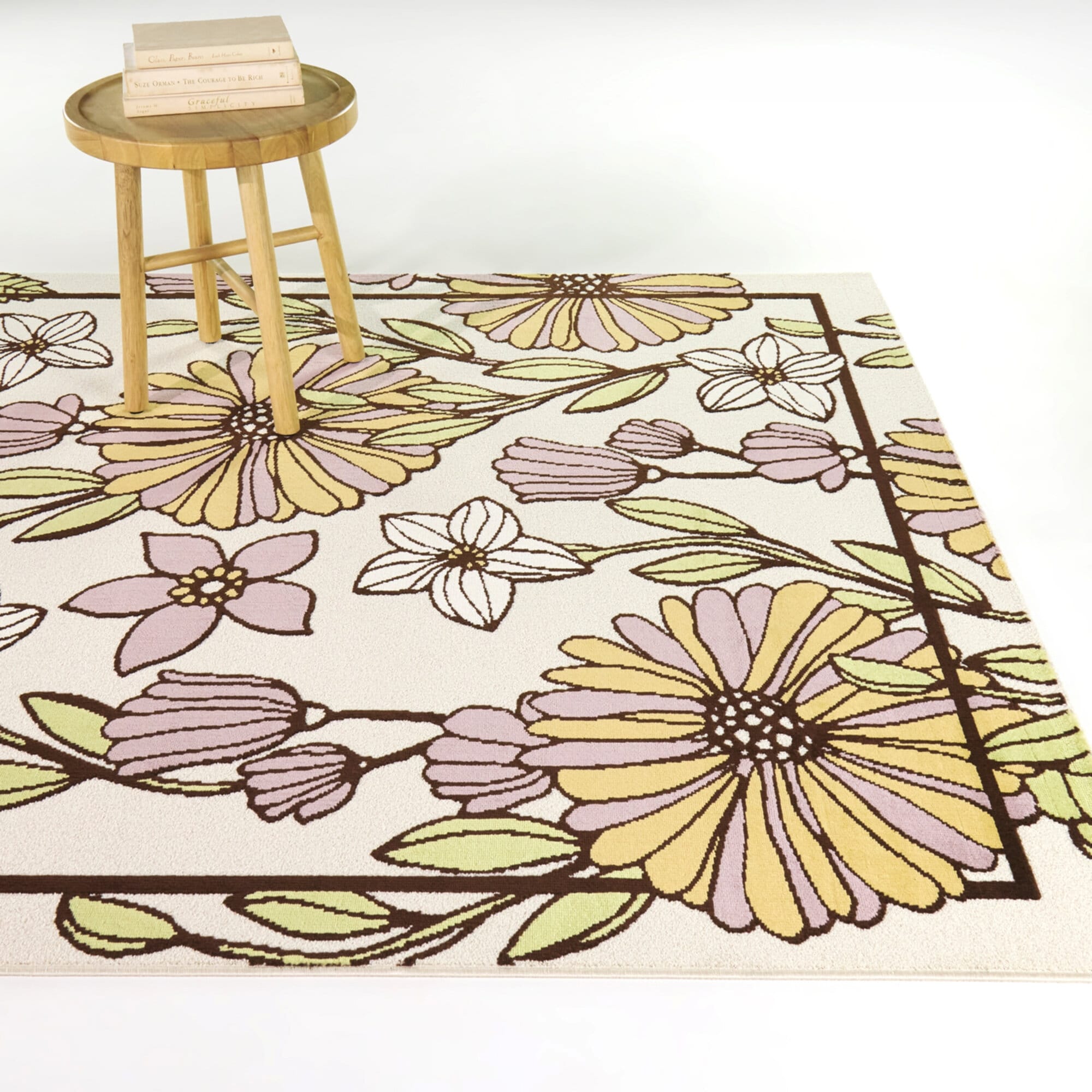 Arden Floral Border Area Rug