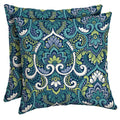 Arden Selections Sapphire Aurora Damask Outdoor Square Pillow 2 Pack