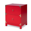 Butler Ardennes Red Campaign Side Table Chest