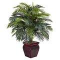 Nearly Natural Areca Polyester Plant With Decorative Planter