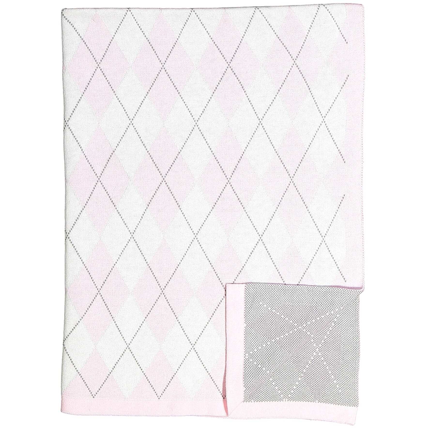 Argyle Knit Baby Blanket