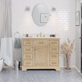 Aria 42 Bathroom Vanity Greige Oak Engineered White