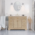 Aria 48 Bathroom Vanity Greige Oak Engineered White