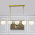 Aria Antique Brass 5 Light Linear Metal Chandelier