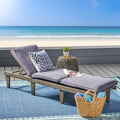 Ariana Acacia Outdoor Wood Chaise Lounge With Cushion By Christopher Knight Home