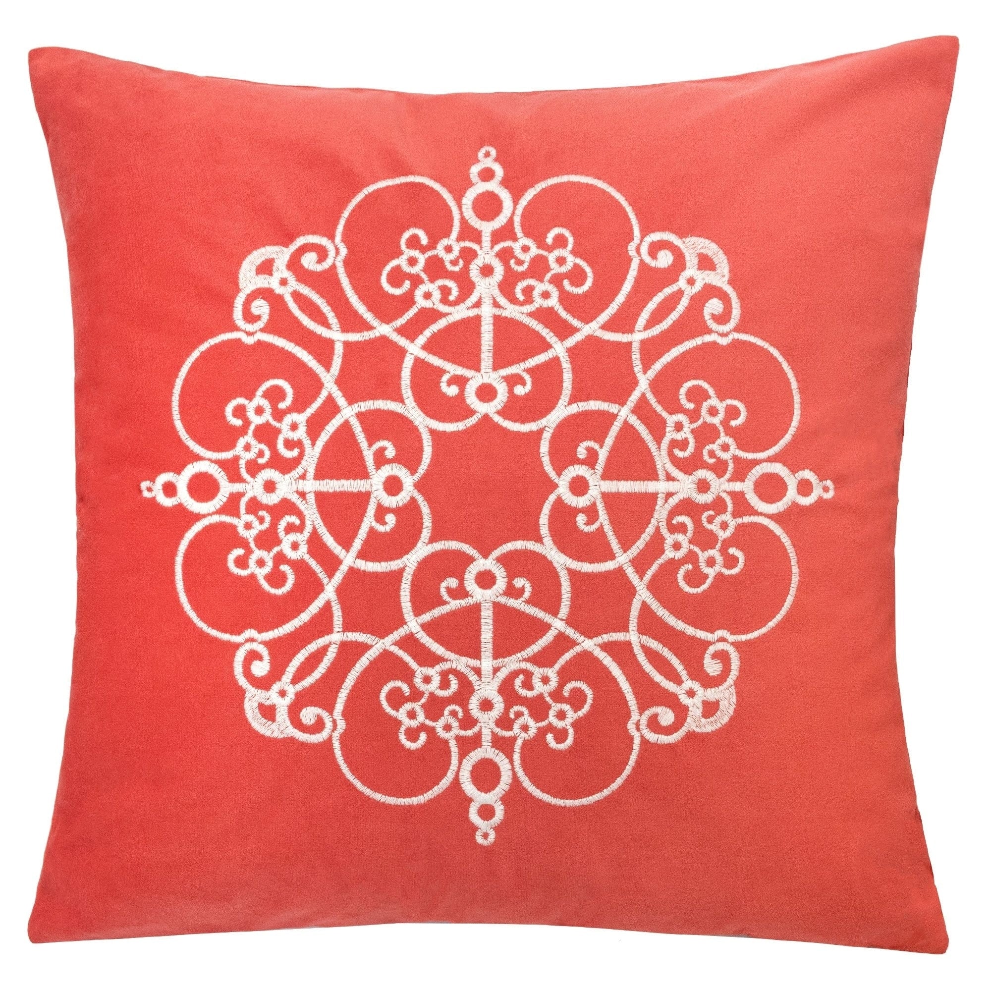 Arianna Embroidery 20 Square Decorative Throw Pillow