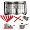 Ariel 30 Inch Stainless Steel Zero Radius Single Bowl 16 Gauge Undermount Kitchen Sink