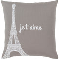 Ariella Medium Grey Je Taime Poly Fill Throw Pillow 22 X 22