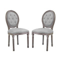 Arise Vintage French Upholstered Fabric Dining Side Chair Set Of 2