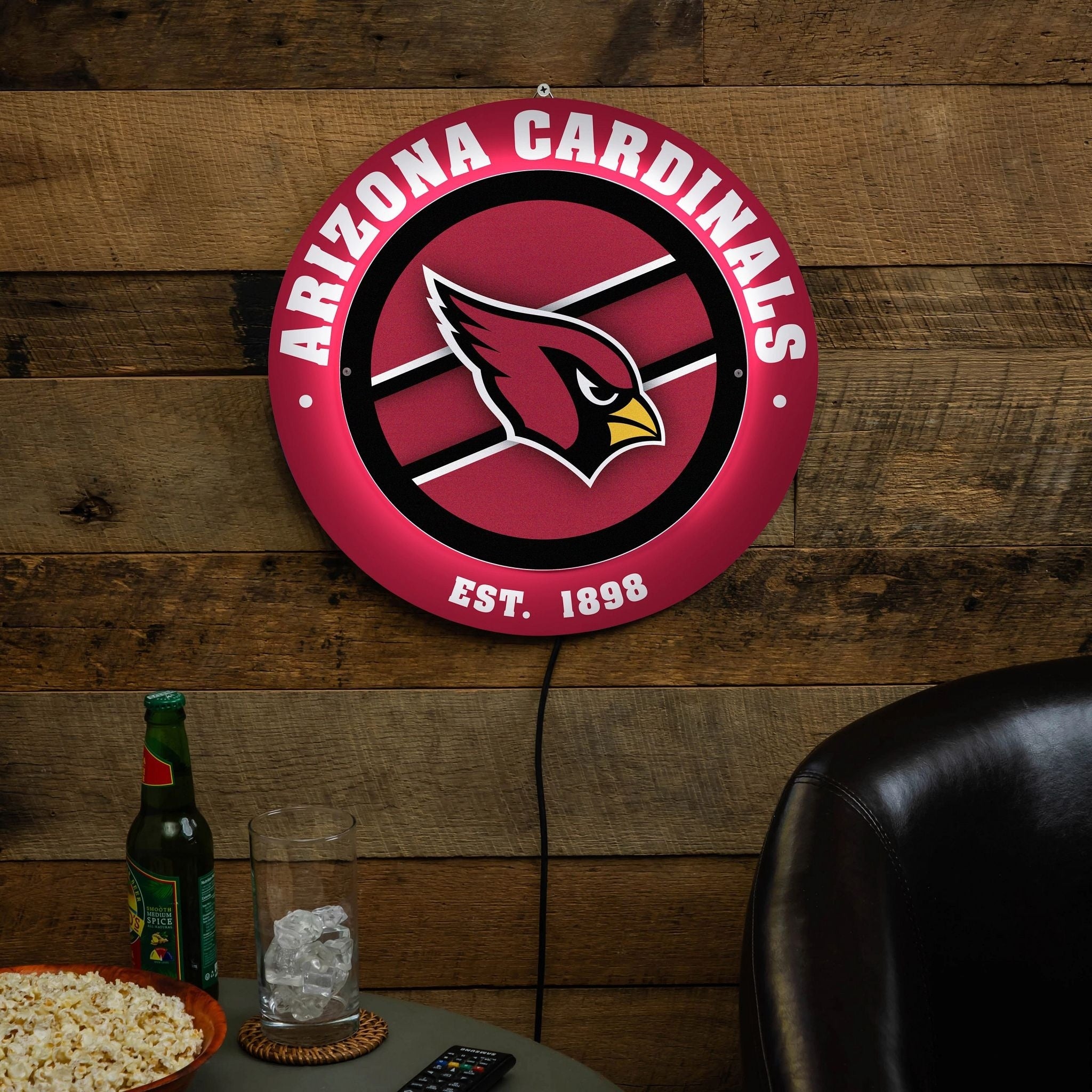 Arizona Cardinals Led Metal Lit Wall Sign Decor