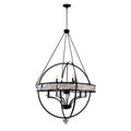 The Gray Barn Stormy Roost 12 Light Chandelier With Black Finish