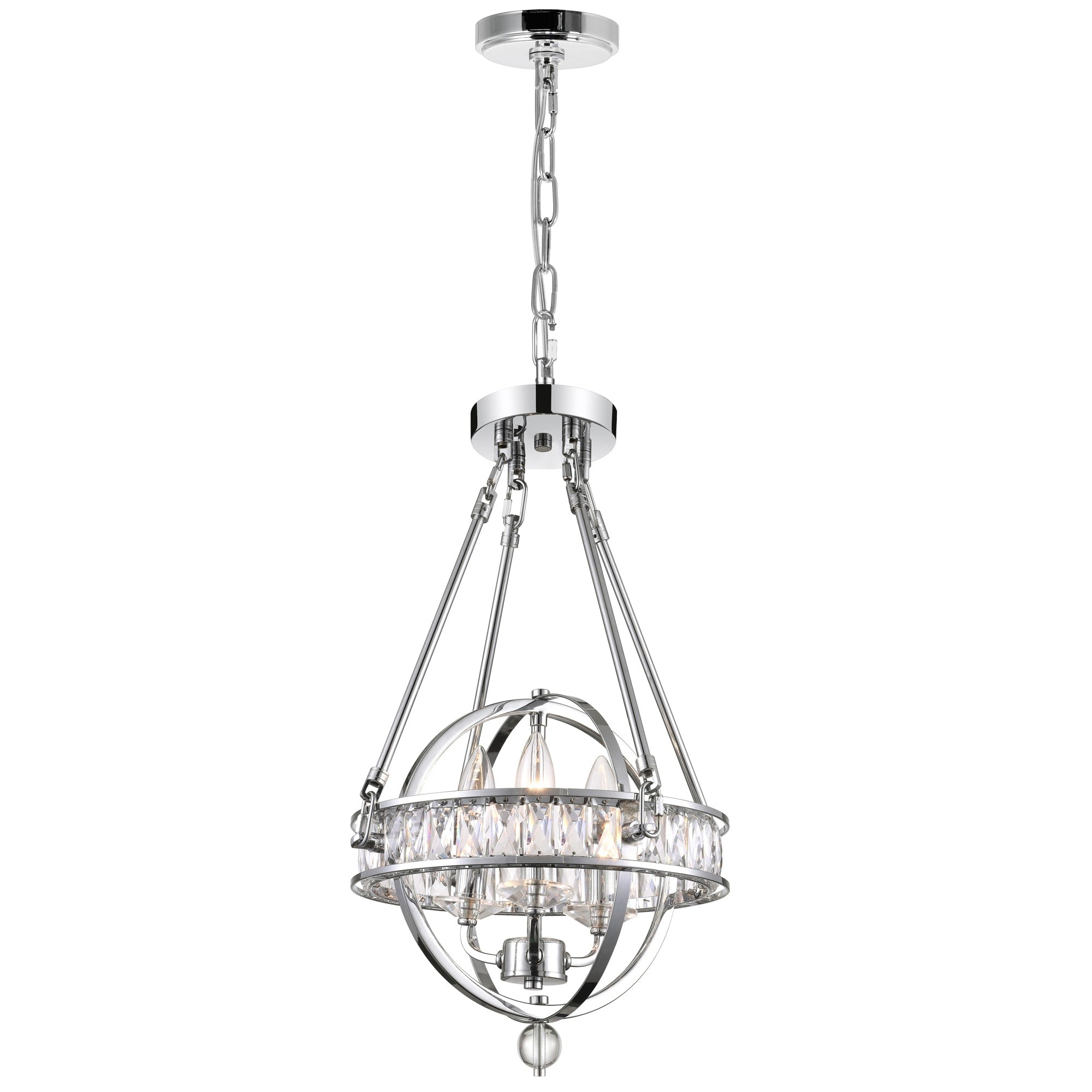 The Gray Barn Mustang 3 Light Chandelier With Chrome Finish