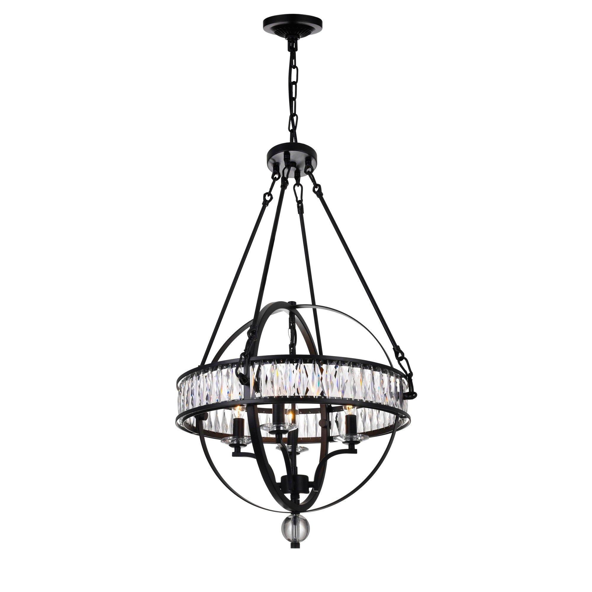 The Gray Barn Stormy Roost 4 Light Chandelier With Black Finish
