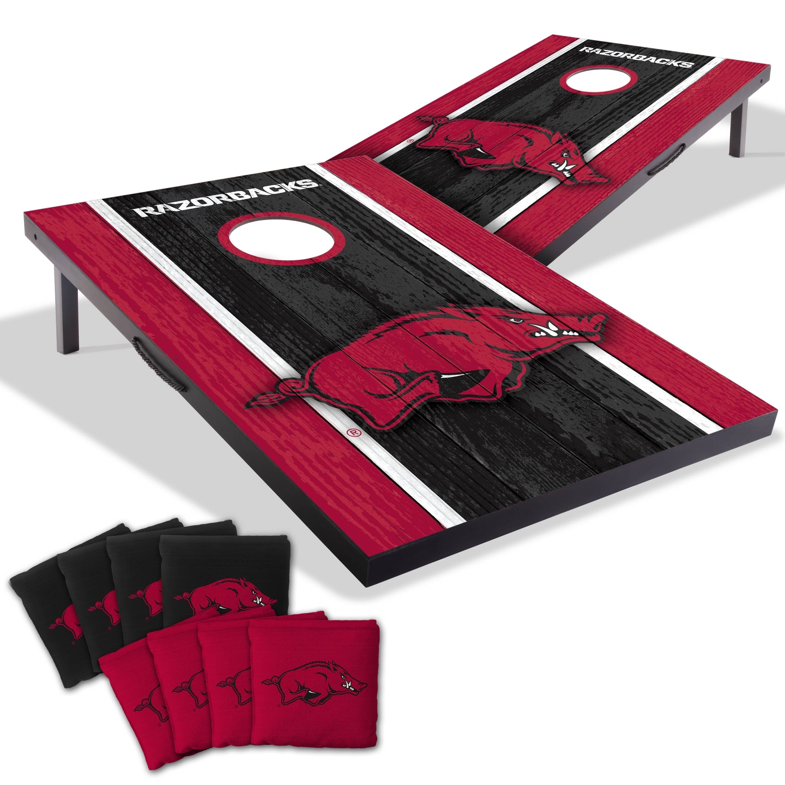 Arkansas Razorbacks Ncaa Compact 2X3 Tailgate Cornhole Board Set
