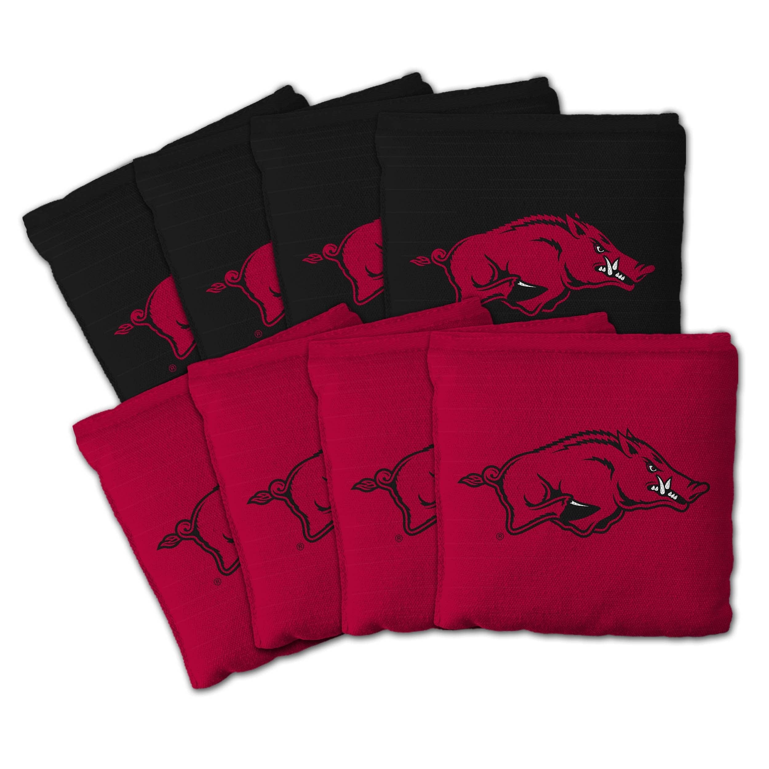 Arkansas Razorbacks Ncaa Dual Sided Pro Stop Slide Cornhole Bags