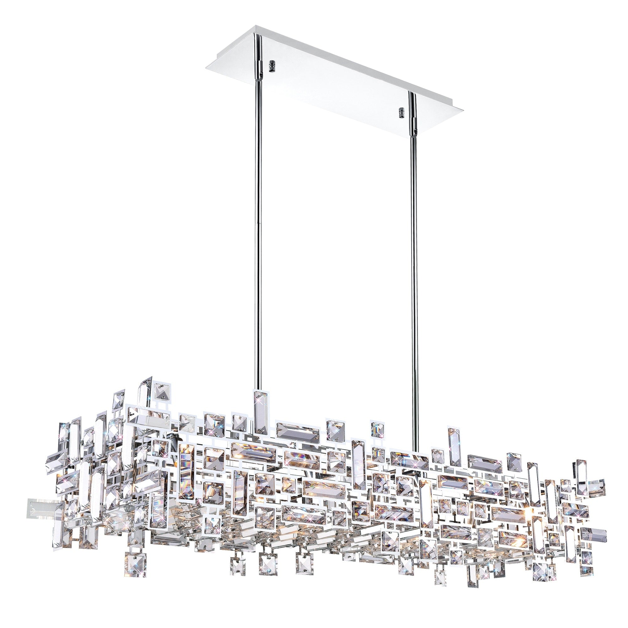 Silver Orchid Bunny 12 Light Chandelier With Chrome Finish