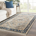 Arlington Hand Knotted Medallion Gray Brown Area Rug 2X3