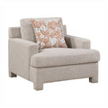 Arlo 39 Chenille Living Room Chair With One Decor Pillow