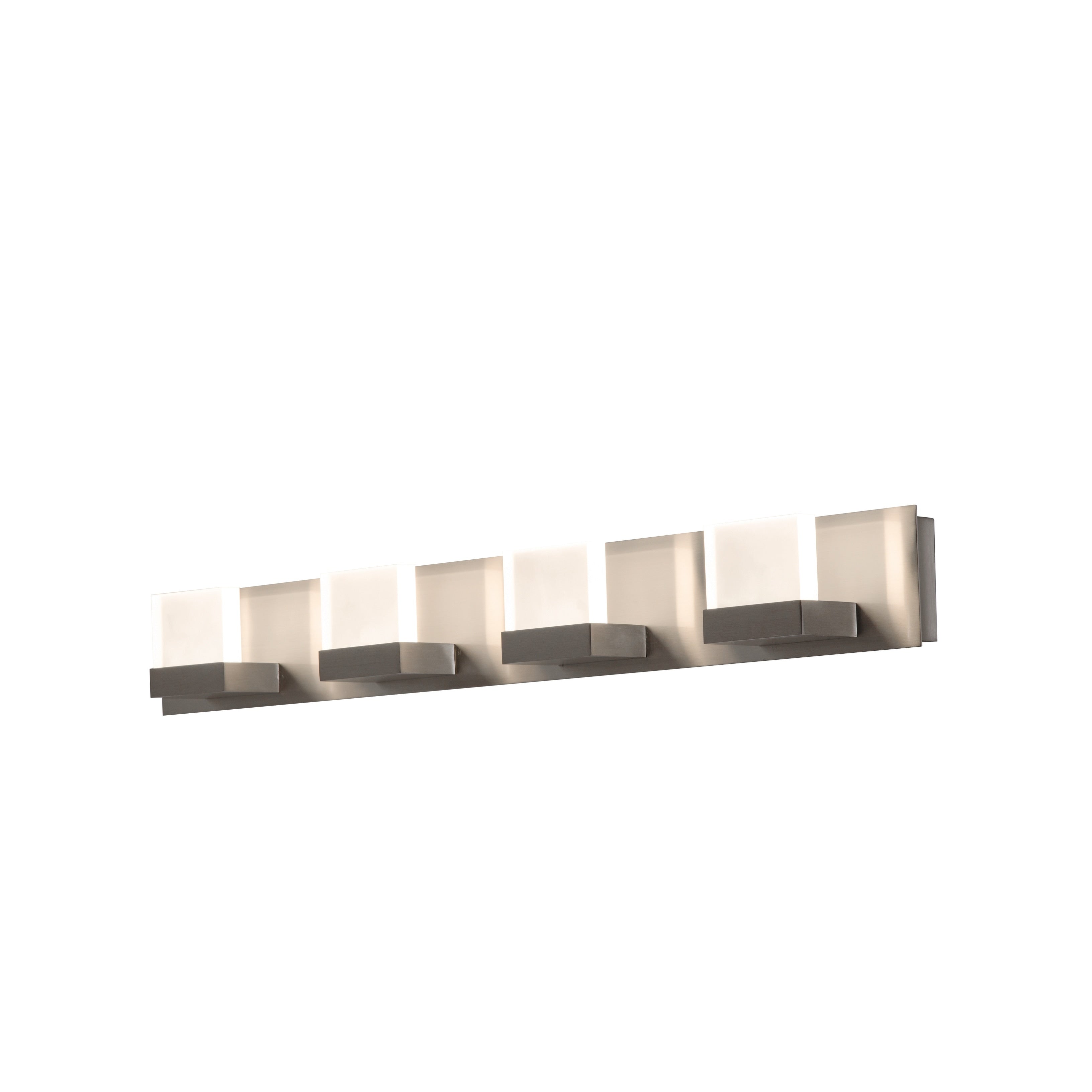 Afx Arlo 4 Light Ada Satin Nickel Led Vanity Frosted Acrylic Shade