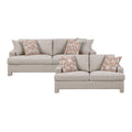 Arlo Chenille 2 Piece Living Room Sofa Sets With Pillows