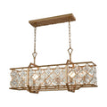 Armand Matte Gold With Clear Crystal 6 Light Chandelier