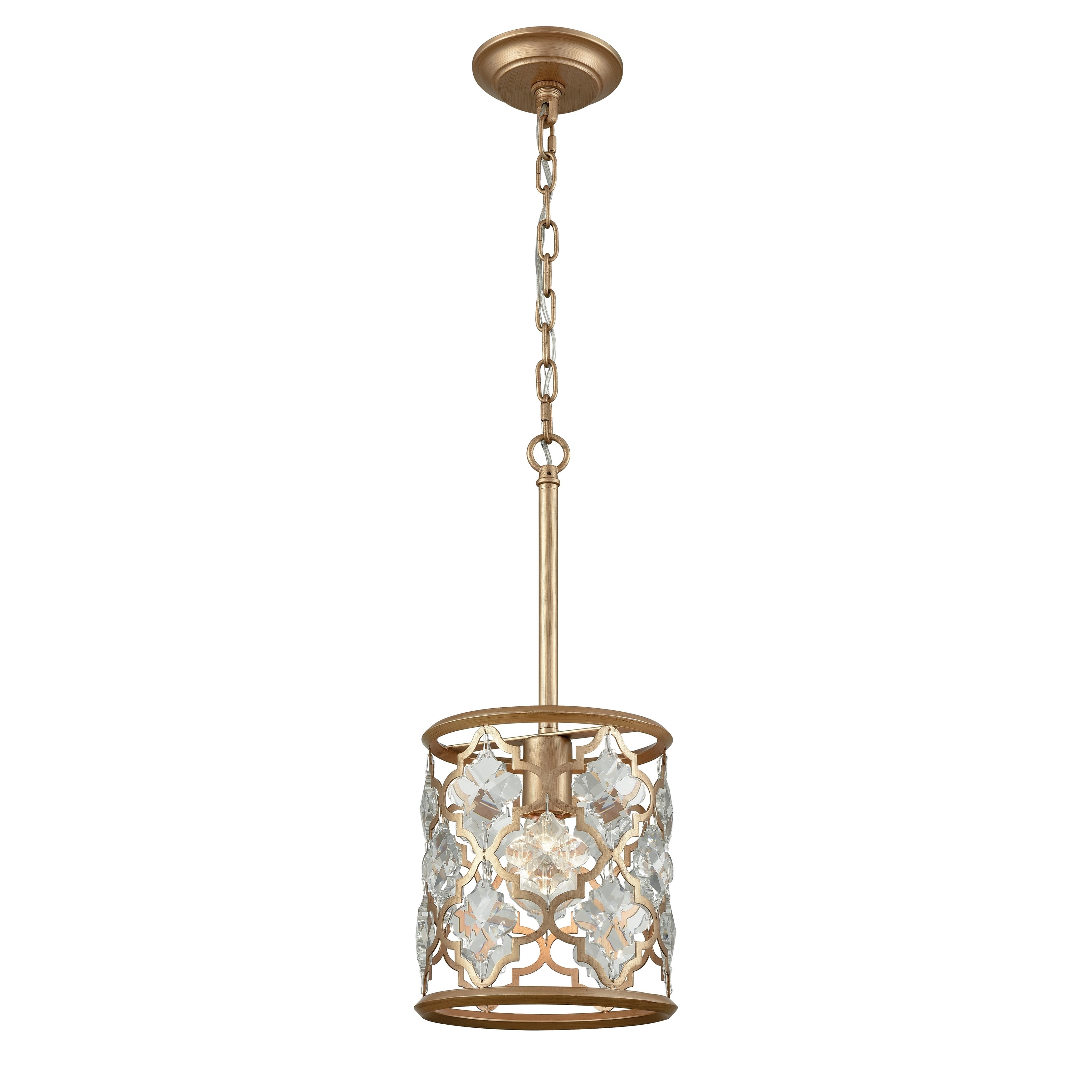 Armand 8 Inch Wide 1 Light Mini Pendant In Matte Gold 8In W X 8In D X 9In H