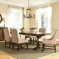 Armand Antique Brownstone Upholstered Trestle Dinette Set