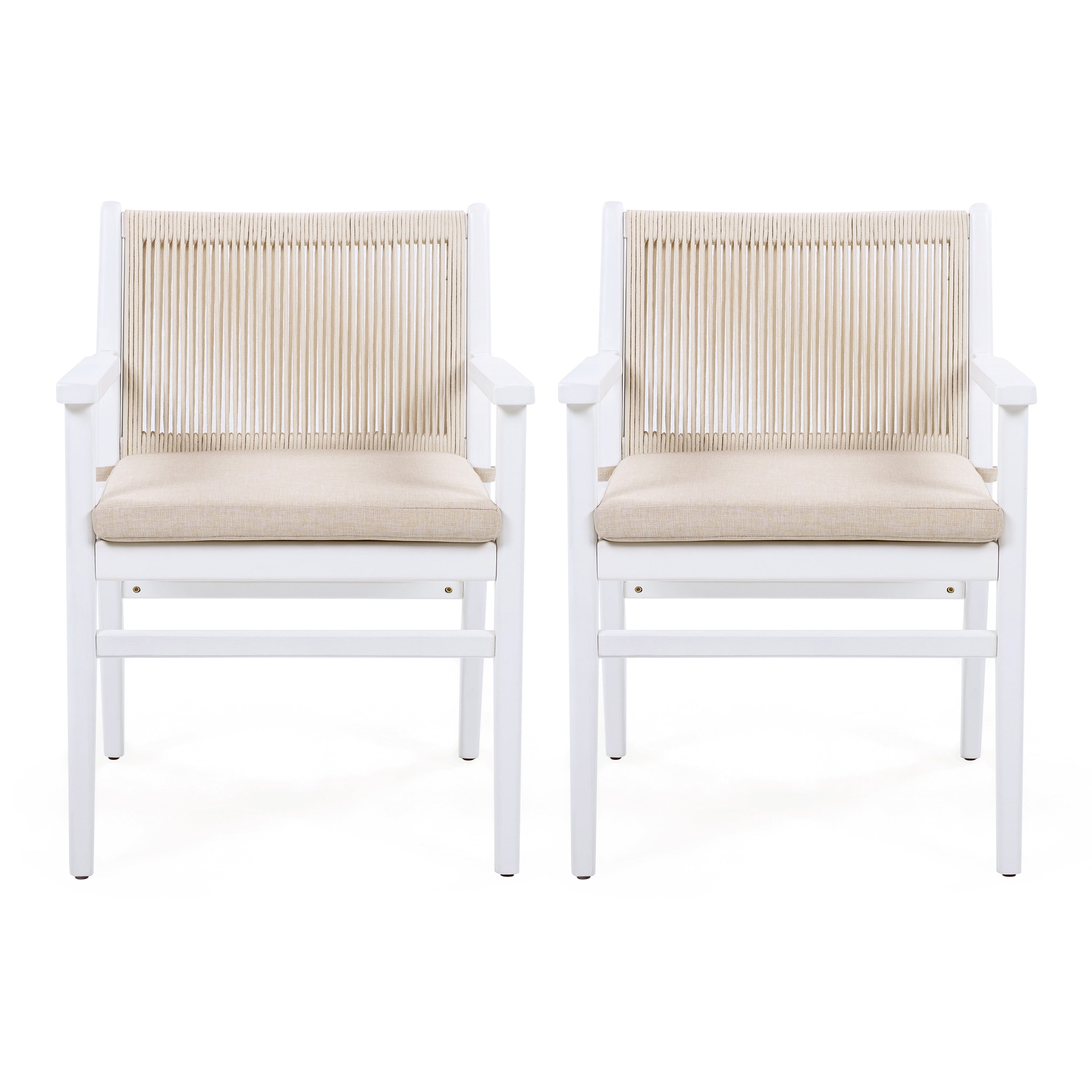 Armchairs Outdoor Dining Chairs With Rope Back Patio Chairs Set Of 2 Coffee Chair Reading Chair Leisure Chair