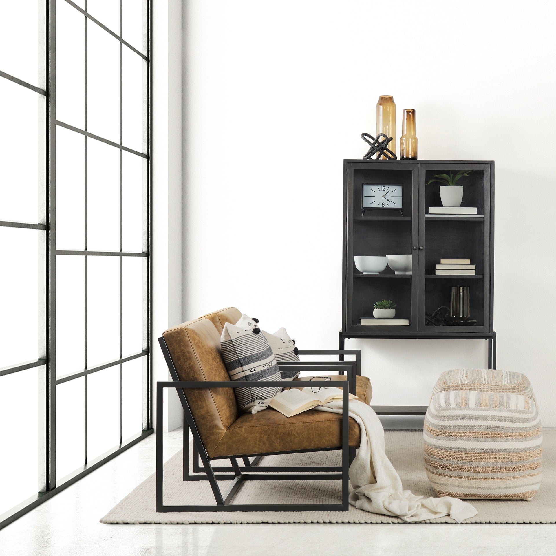 Mercana Armelle Ii Brown Leather Accent Chair