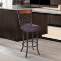 Armen Living Tahiti Metal Swivel Bar Height Barstool