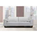 Armen Living Wynne Contemporary Sofa In Genuine Black Leather