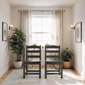 Armless Outdoor Chairs Hdpe Material Set Of 2 Weather Resistant