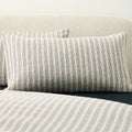 Armona White with Black Jacquard Cotton and Linen Full/Queen Duvet Cover
