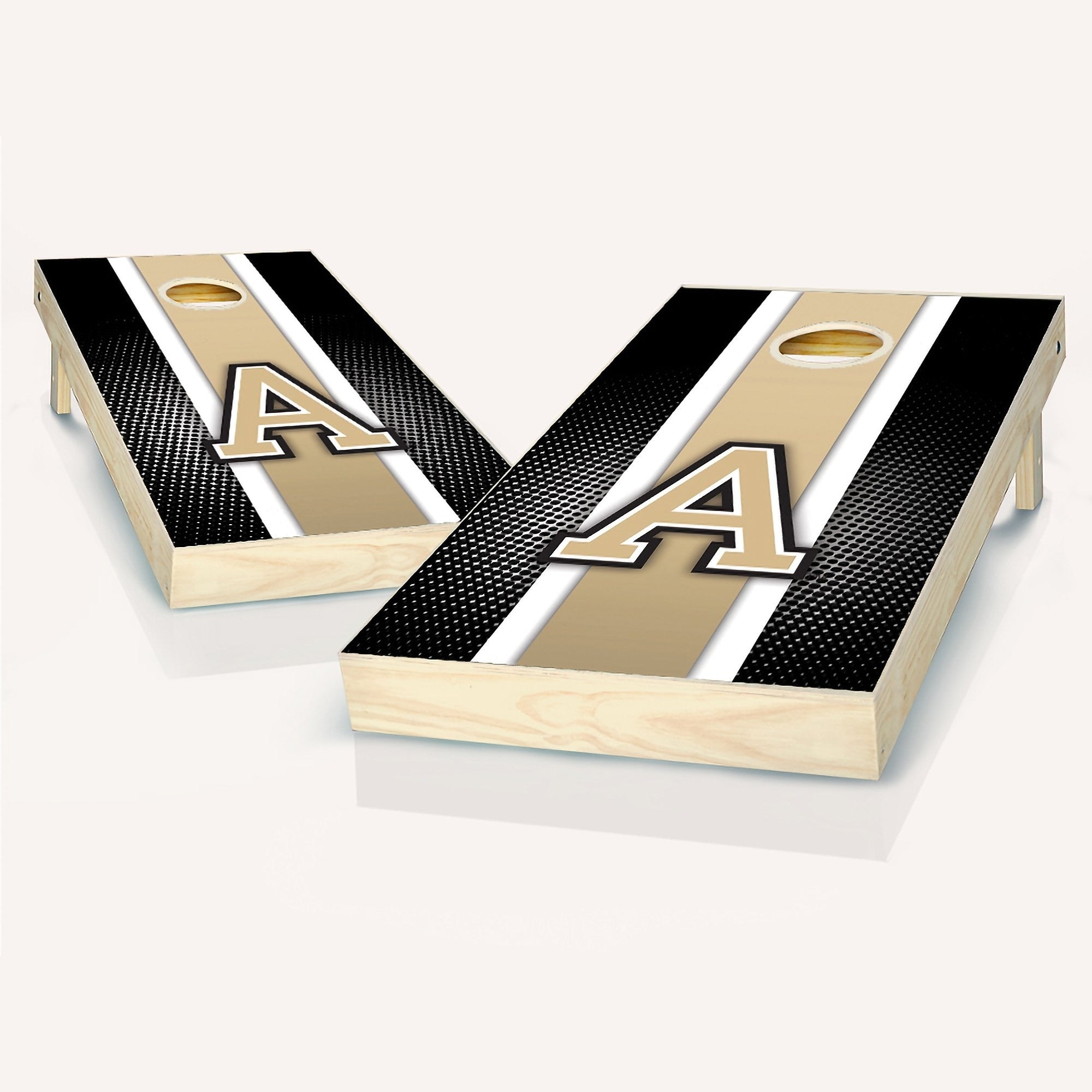 Army Black Knights Striped Cornhole Set Includes 8 Team Logo Bags Optional Accessories