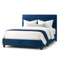 Arnia Navy Blue Queen Bed Captains Bed With Two Drawers