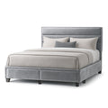 Arnia Silver Grey Queen Bed Captains Bed With Two Drawers