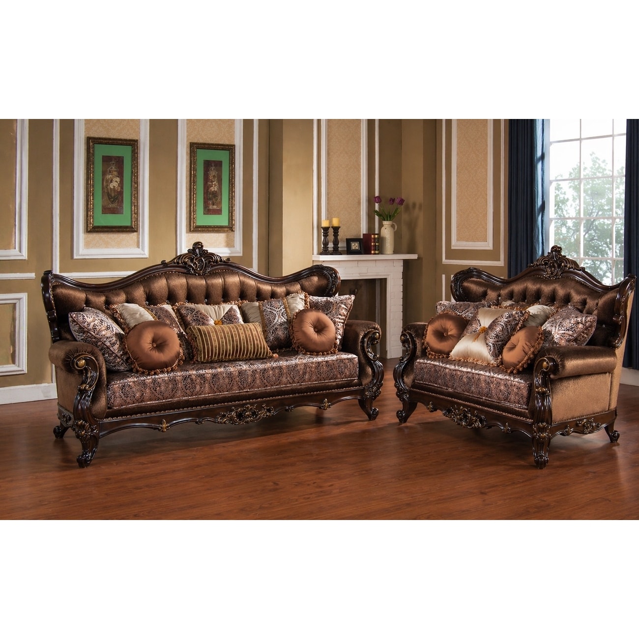 Aroma Rich Cherry Living Room Set