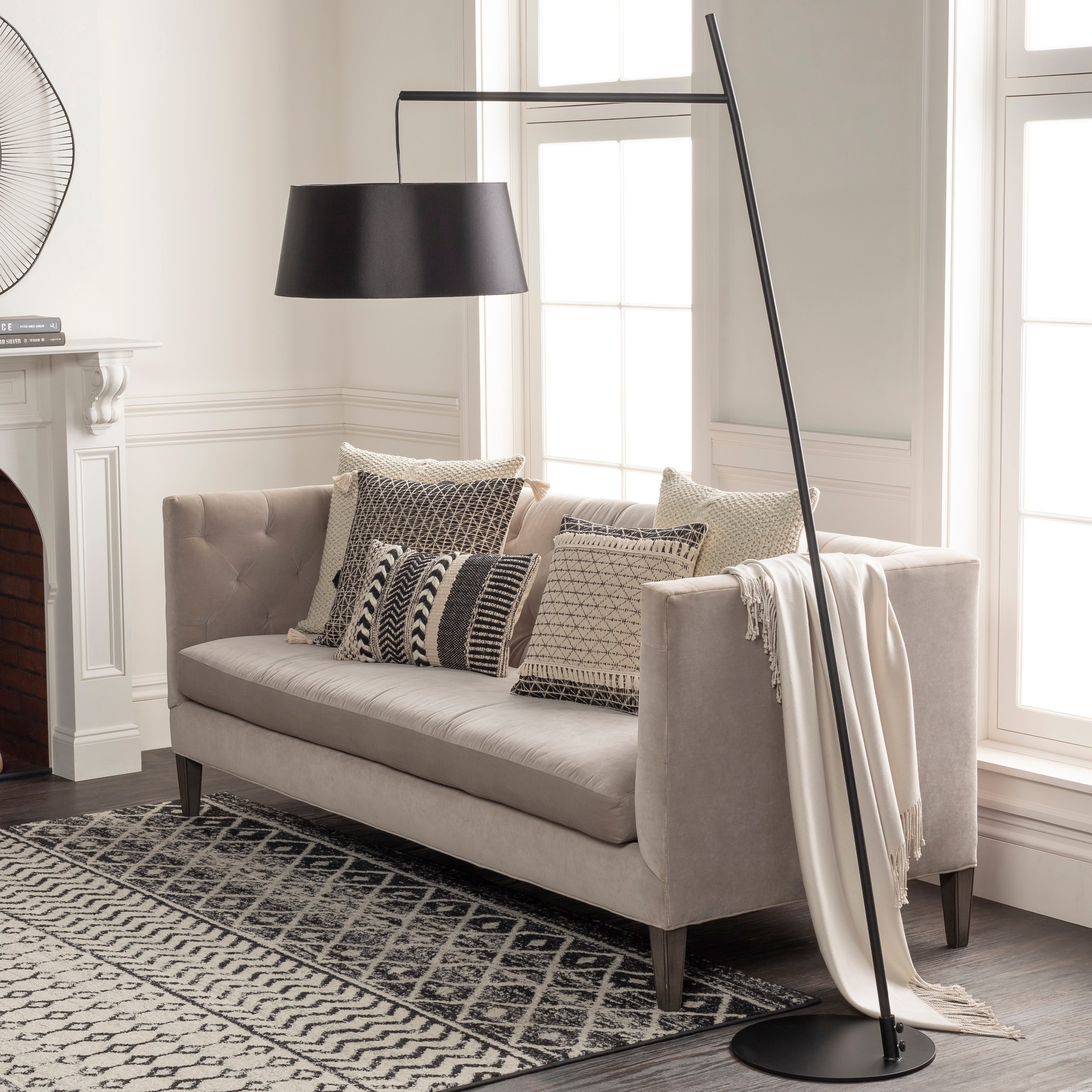 Arriba Modern Metal 74.5 Inch Floor Lamp 74.5 H X 45 W X 19.5 D