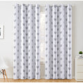 Arrow Print Thermal Room Darkening Blackout Energy Efficient Window Curtain Grommet Panels Pair