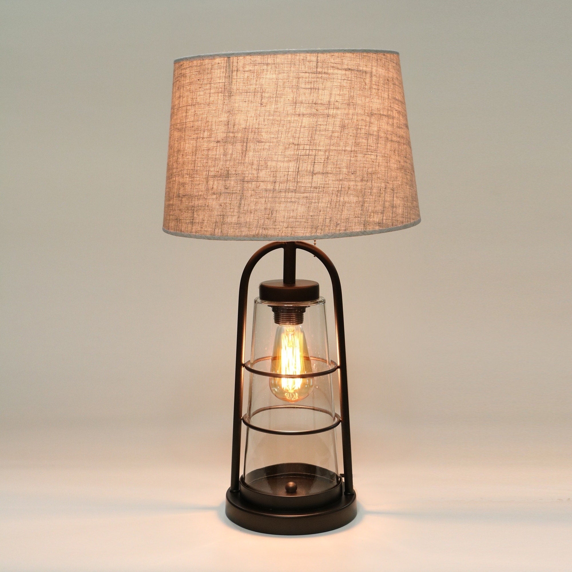 Arstill 2 Light Antique Bronze Table Lamp Edison Bulbs Included