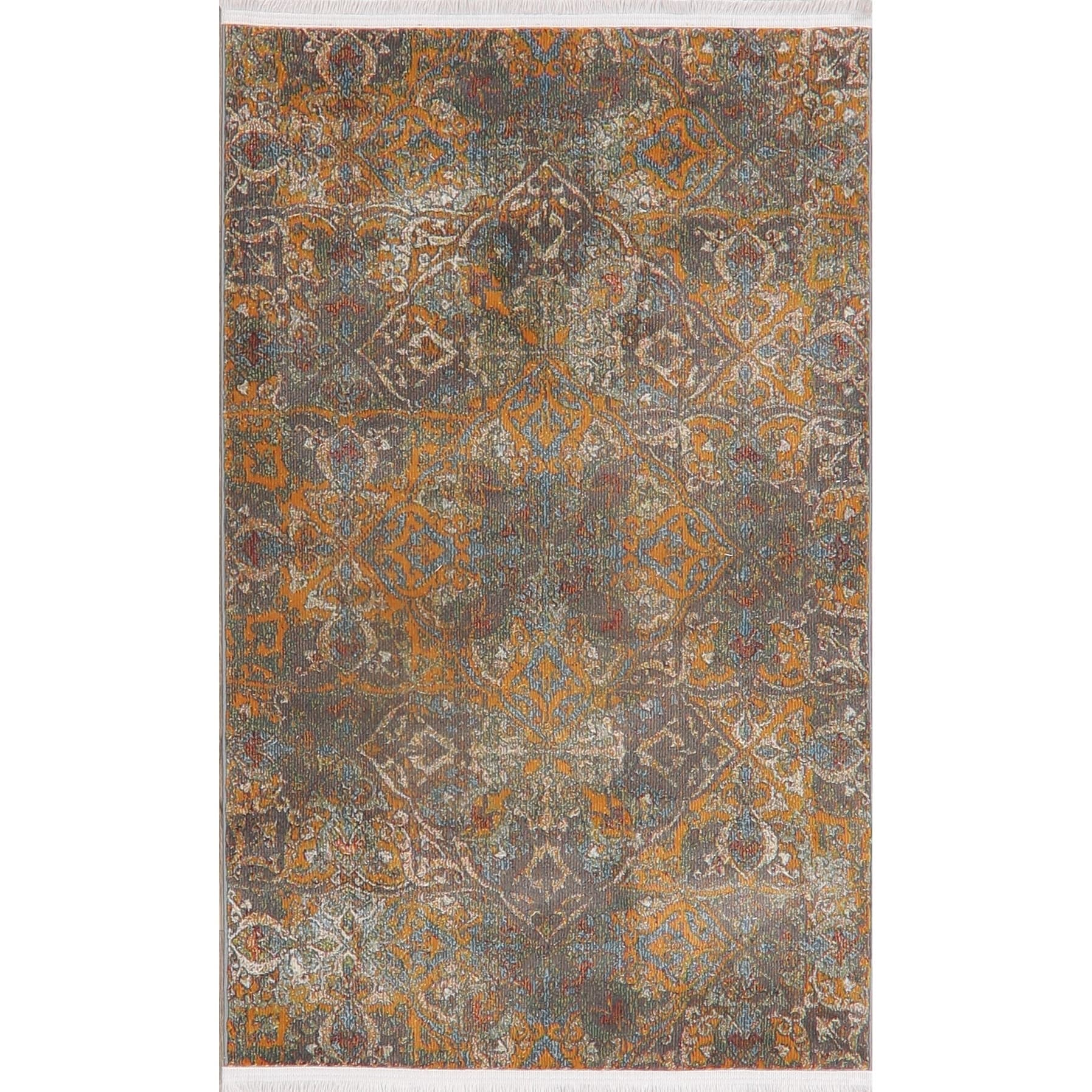 Art Craft Distressed Geometric Turkish Area Rugs Living Room