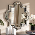 Art Deco Antique Silver Quatrefoil Wall Mirror By Baxton Studio Antique Silver
