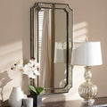 Art Deco Antique Silver Wall Mirror By Baxton Studio Antique Silver