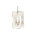 24 Pendant Light With Wire Swirl Distressed Gold