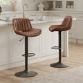 Art Leon Adjustable Height Swivel Barstools With Chrome Base Set Of 2