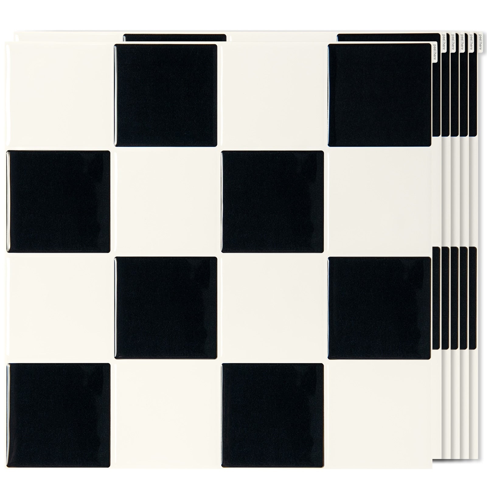Art3D 10Pcs Pvc Self Adhesive Thickened Wall Sticker Backsplash Tiles 9.7Sq.Ft. 11.81 X11.81 X0.08